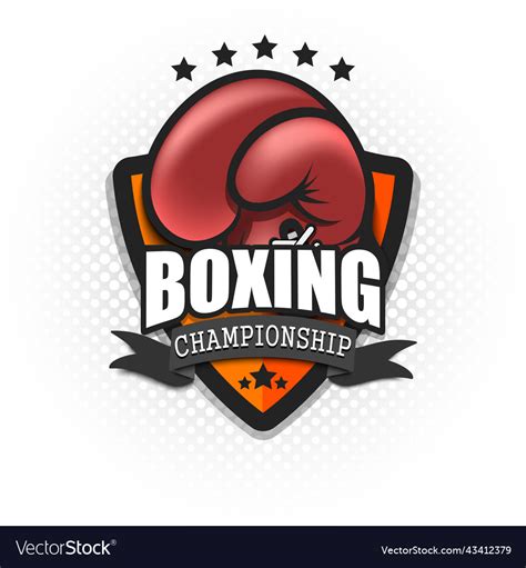 Boxing logo template design Royalty Free Vector Image