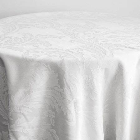 120 Round White Damask Tablecloth Linen Hire Arden Hire