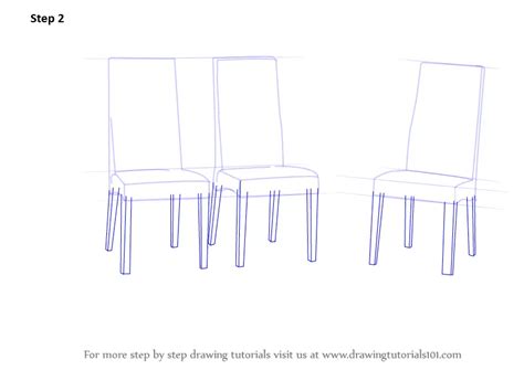 Learn How to Draw Dining Table with Chairs (Furniture) Step by Step ...