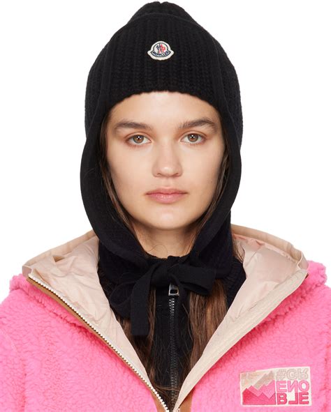 Moncler Black Aviatore Beanie Ssense