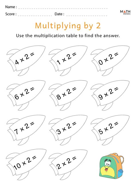 Multiplication By Worksheets Math Monks