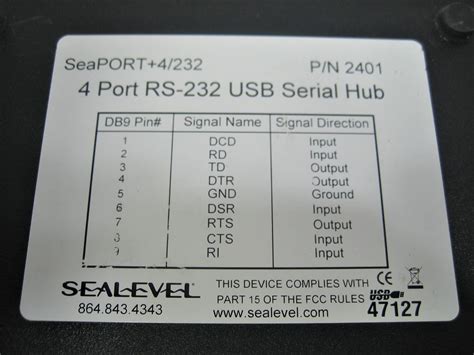 Sealevel Sealink Usb To 4 Port Rs 232 Db9 Serial Interface Adapter