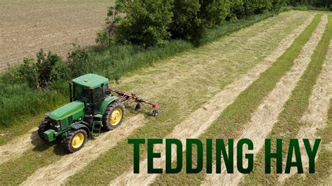 Tedding 1st Crop Hay Rhinoag Pt419h Youtube