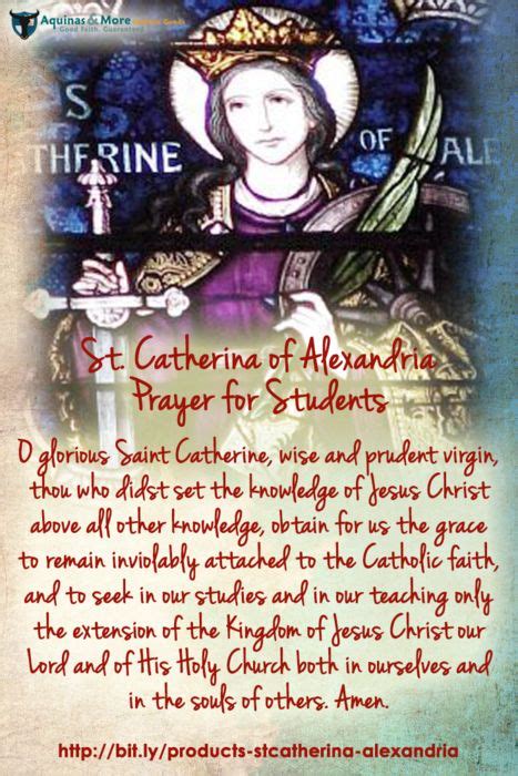 Saint Catherine Of Alexandria Prayer For Students Catholic Ts