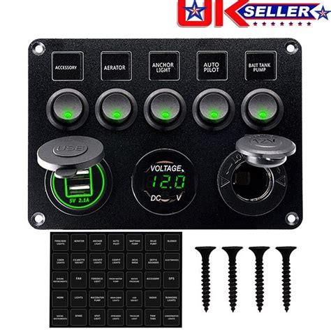 Car Boat Rv Van Motorhome Gang V V Inline Fuse Box Led Switch