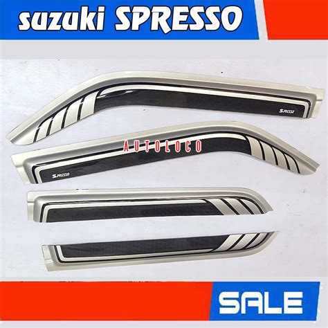 Suzuki S Presso Spresso Rain Gutter Rain Guard Window Visor Blackknet