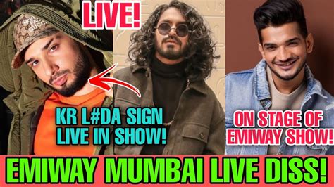 Emiway Live Diss For Kr Na Kr L Da Sign Mumbai Show Mc Stan Dialogue In