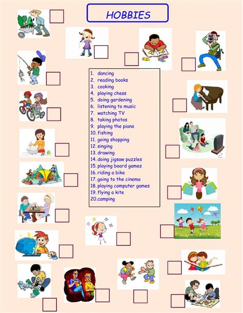 Hobbies Online Worksheet For GRADE D You Can Do The Exercises Online