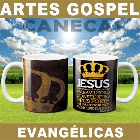 Pack Artes Canecas Sublimação Gospel Evangélicas Mockups Elo7