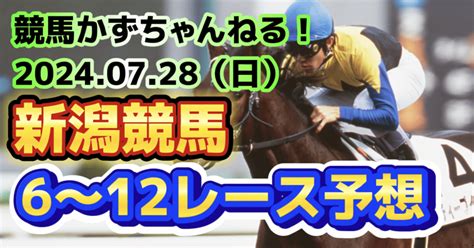 ☀️🟥🟧🐴【中央競馬予想】07月28日（日）【新潟競馬】《6〜12レース予想！》【6🎯789101112】払い戻し《3連複》2770