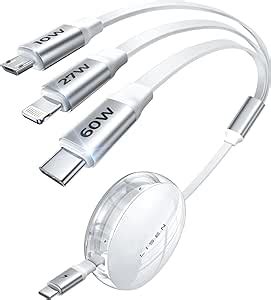 Lisen Multi Charging Cable In Retractable Iphone Charger Cord W