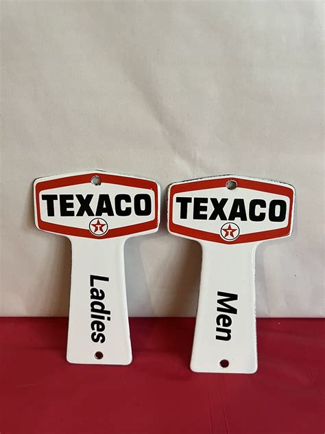 VINTAGE PORCELAIN TEXACO GAS STATION RESTROOM KEY HOLDERS GAS OIL SIGNS