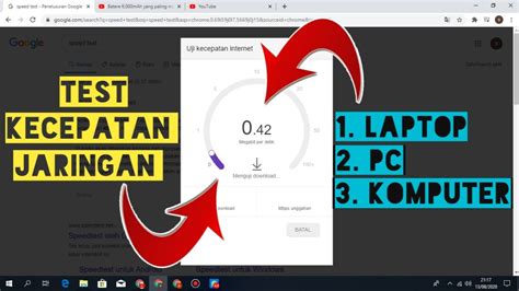 Cara Cek Kecepatan Internet Di Laptop Dan Pc Youtube