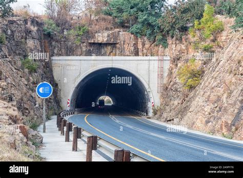 Vehicles Are Visible Inside The Tunnel On Road N4 At Waterval Boven In