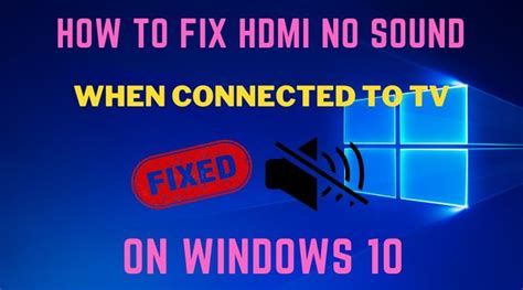 HOW to FIX HDMI No sound in Windows 10 when connect to TV