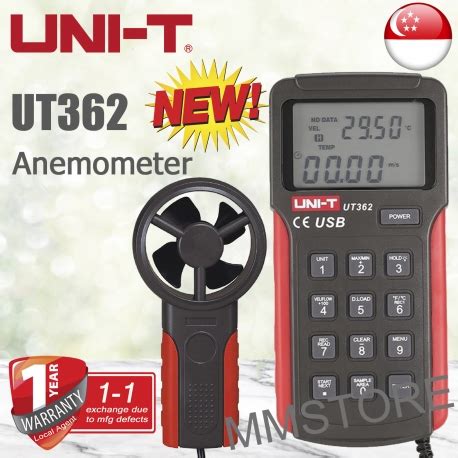 Uni T Ut Anemometer Handheld Digital Wind Speed Tester Mm Store