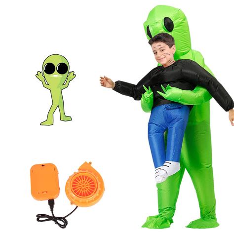 Buy Inflatable Alien Costume Halloween Inflatable Funny Blow Up Suit