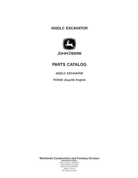 John Deere 450dlc Excavator Pdf Parts Catalog