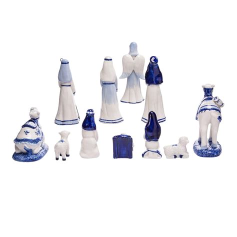 The Christmas Shop Kurt Adler Kerststal Delfts Blauw