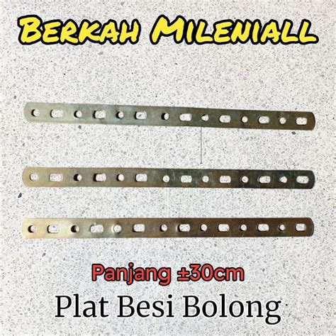 Jual Plat Besi Bolong Serbaguna Ukuran Panjang 30cm Breket Plat Besi Bolong Shopee Indonesia