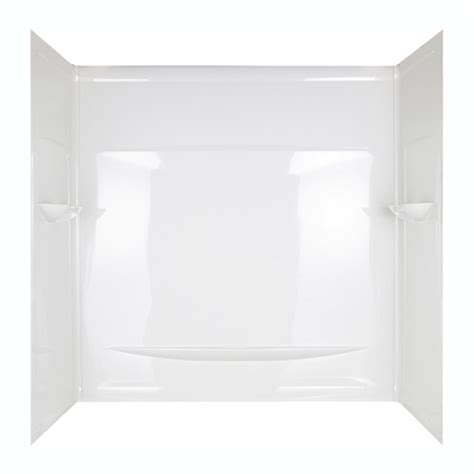 Aqua Glass 59 W X 29 5 X 60 H High Gloss White Bathtub Wall Surround 255 Bathtub Walls