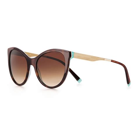 Tiffany And Co Butterfly Sunglasses Tortoise Pale Gold Brown Tiffany Diamond Point