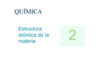 ESTRUCTURA ELECTRONICA DEL ATOMO Apuntes de Química Docsity