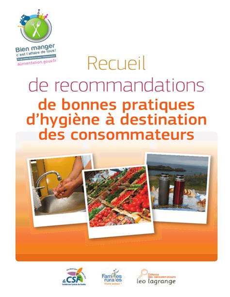 le guide de bonnes pratiques d hygiène à destination des