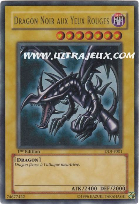 Carte Yu Gi Oh Dragon Noir Aux Yeux Rouges Ddj F