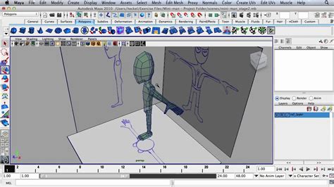 Modeling A Simple Human Character In Maya Part Youtube