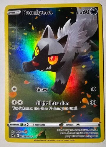 Pokémon TCG Poochyena Crown Zenith Galarian Gallery GG33 GG70 Holo