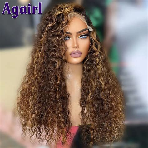 Perruque Lace Front Wig sans colle naturelle bouclée cheveux crépus