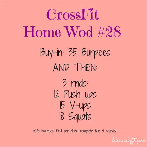 CrossFit Home Wod #28 - Deliciously Fit