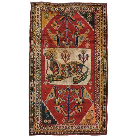 Antique Persian Pictorial Gabbeh Rug At 1stdibs