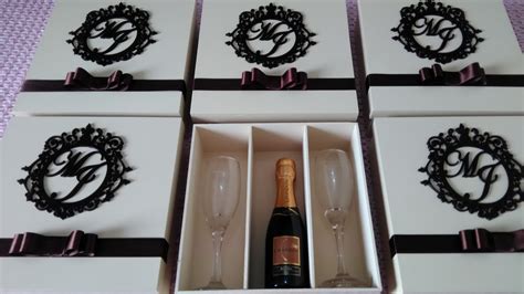 Caixa para Padrinhos Brasão Nude Marrom Elo7 Produtos Especiais