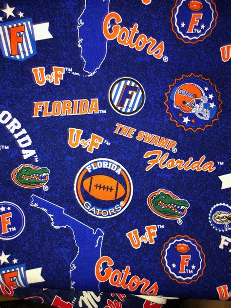 University Of Florida Gators Fabric By The Fat Quarter Fq Etsy