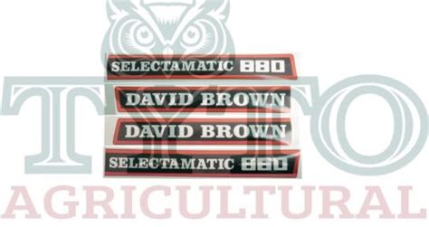 David Brown Tractor Selectamatic Bonnet Decal Kit Excellent Quality