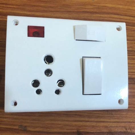 Modular Electrical Switch Socket Combination Polycarbonate Module Size 6 X 5 L X W Inch