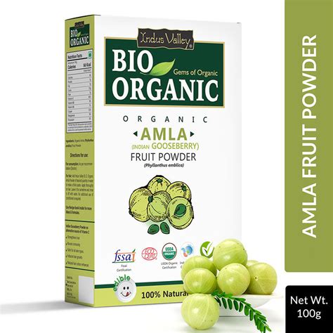 Indus Valley Bio Organic Amla Indian Gooseberry Powder 100 Organic For