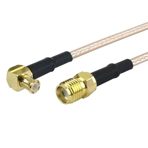 Sma Female To Ra Mcx Plug Cable M17113 Rg316 Coax In 12 Inch With Lf Solder