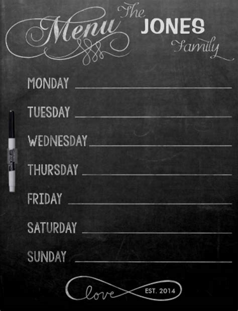 Chalkboard Menu Template