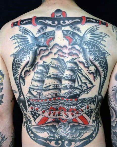 50 Traditional Back Tattoo Design Ideas For Men Old School Ink