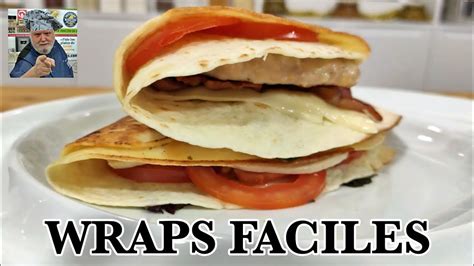 2 recetas de wrap fáciles wraps light wraps de pollo como hacer