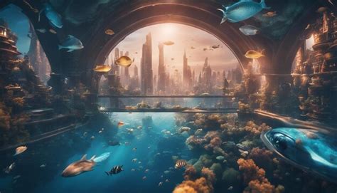 Premium Photo | A vibrant underwater city with futuristic architecture ...