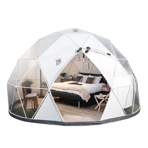 Geodesic Dome Glamping With Bed Png