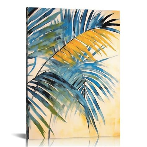 Canflashion Palm Tree Canvas Wall Art Tropical Leaves Picture Nature