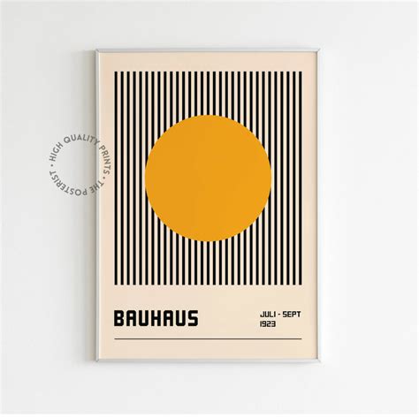 Bauhaus Print Vintage Bauhaus Poster Retro Art Prints Geometric Wall