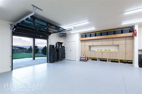 Custom Home Builder Inside Garage Door Open Loveland Co Highcraft