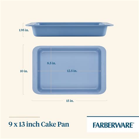 rectangular nonstick cake pan farberware cookware