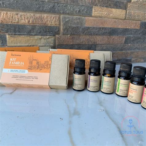 Kit Óleos Essenciais Família 6 unidades Via Aroma Laranja Doce Tea